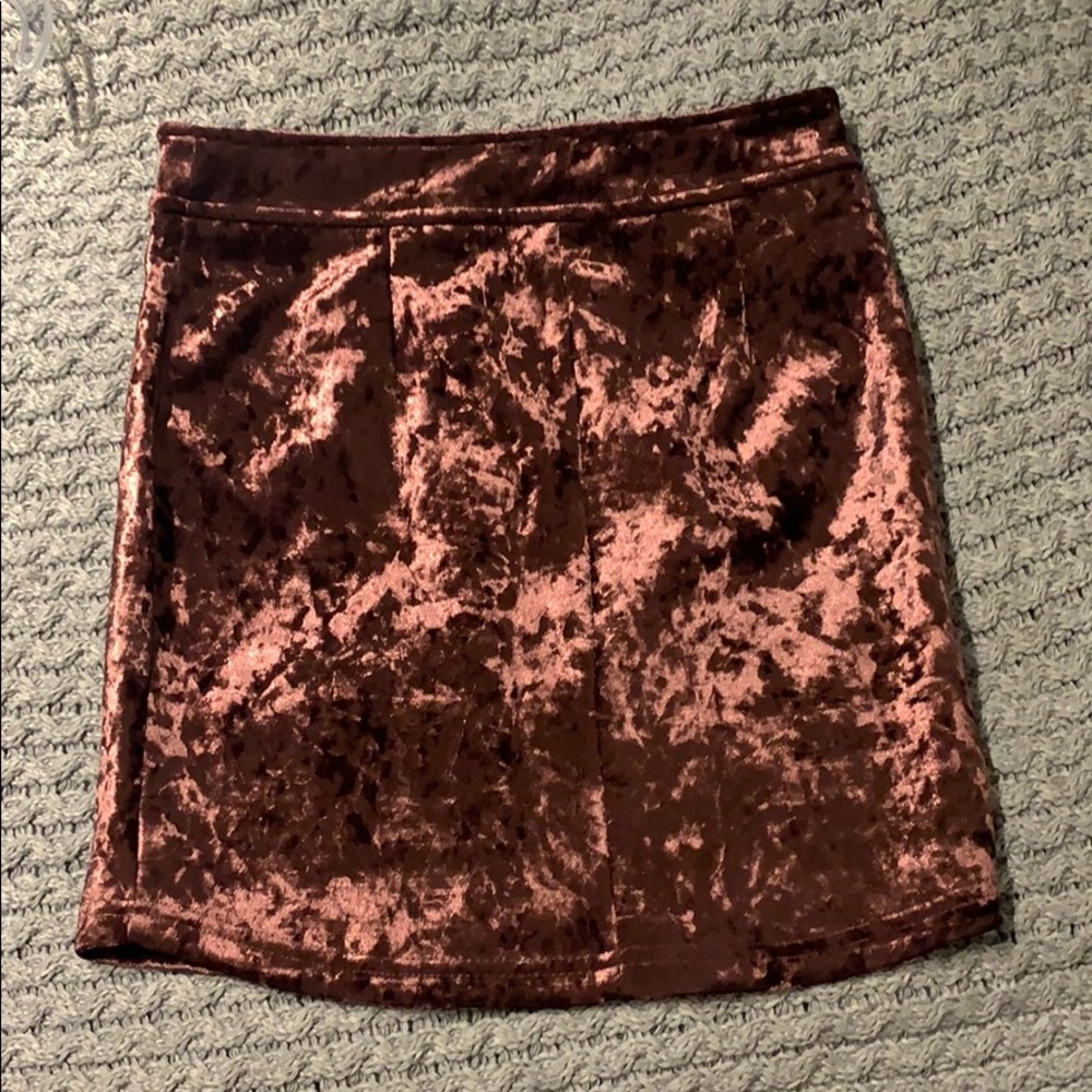 Dark Purple Velvet Skirt